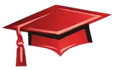 image of red graduation hat